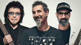 Фото Tony Iommi, Serj Tankian и Cesar Gueikian в Gibson Band